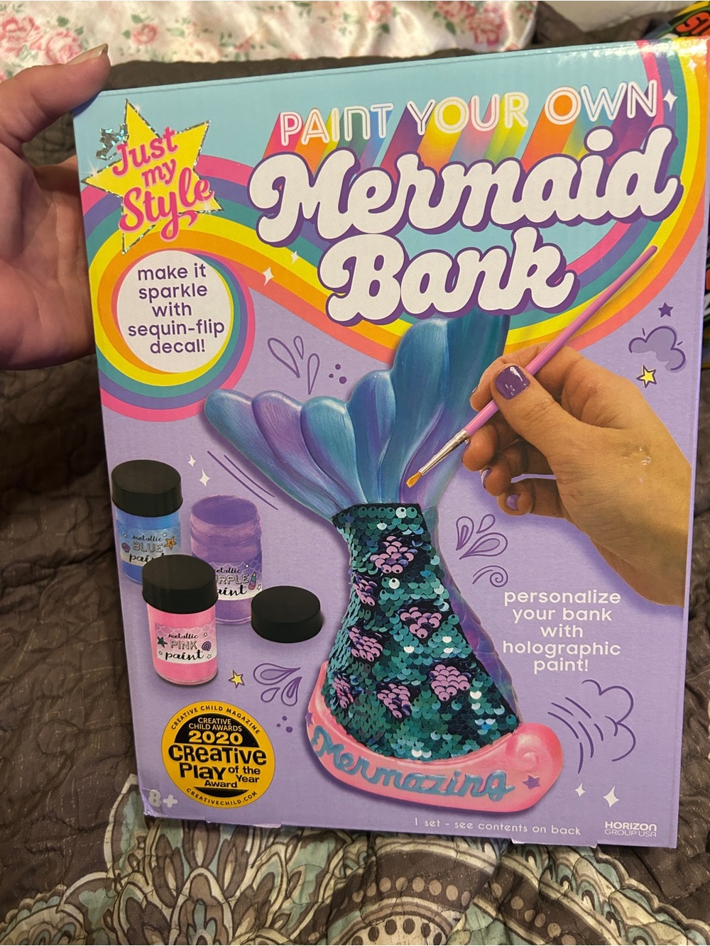 Just My Style Paint Your Own Mermaid Bank – Purple & Teal